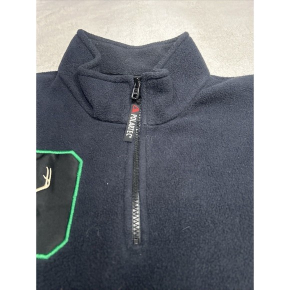 Cabela's Black Polartec Deer Buck Embroidery Fleece 1/4 Zip Sweater Size Large - Picture 4 of 9